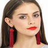 Pendientes rojo burdeos para mujeres