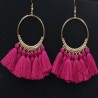 Pink tassel earrings for women