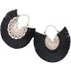 Vintage black tassel earrings