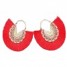 Vintage red tassel earrings