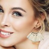 White tassel earrings for women
