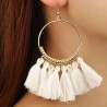 White tassel earrings for women