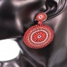 Boucles d'oreilles vintage rondes bohèmes