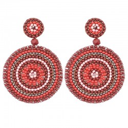 Boucles d'oreilles vintage rondes bohèmes
