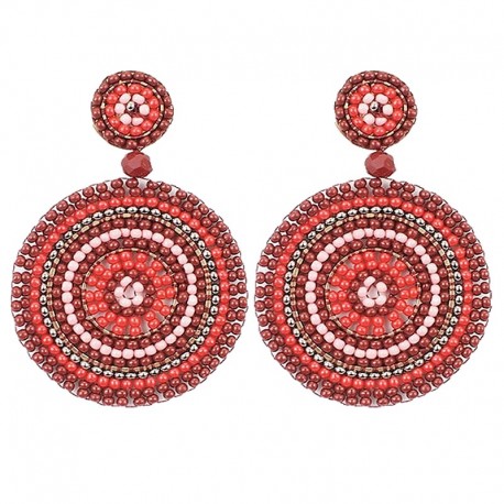 Boucles d'oreilles vintage rondes bohèmes