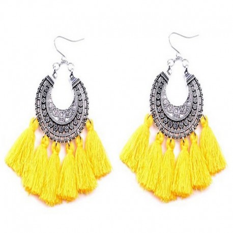 Yellow earrings for women
