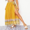 Tribal ethnic yellow long skirt