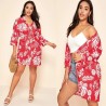 Tropical red kimono