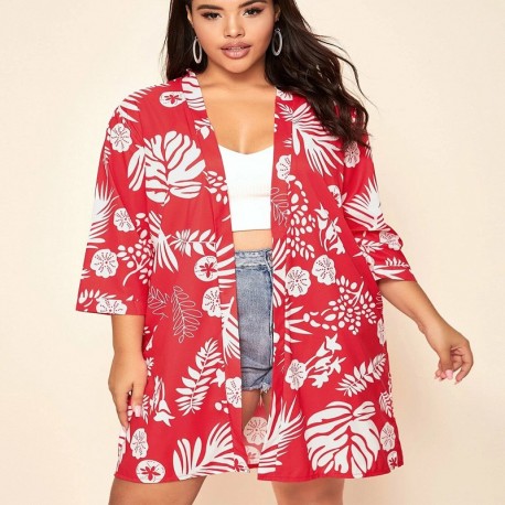 Tropical red kimono