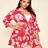 Tropical red kimono