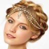 Elegant head chain of small white pearls | Head jewellery