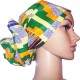 Multicolored green Kente headwrap