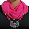 Bufanda rosa collar para mujer