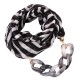 Black and white scarf necklace for women