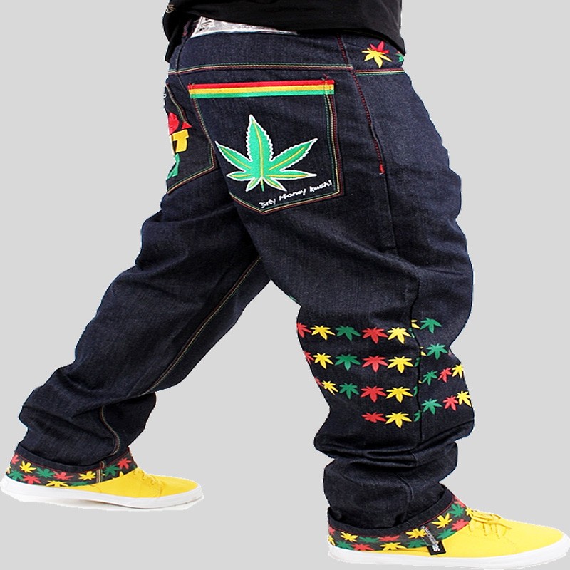 Men Hip Hop Jeans Skateboard Baggy Denim  Hip Hop Jeans Loose Skateboard  Pants  Men  Aliexpress