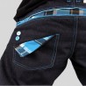 Pantalón vaquero Hip Hop negro y azul para hombre