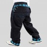 Black and blue Hip Hop Baggy Jeans for men