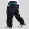 Jean baggy noir et bleu Hip Hop pour homme