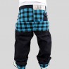 Jean baggy noir et bleu Hip Hop pour homme