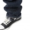 Black and white baggy streetwear jeans for men