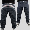 Jean Baggy Noir et Blanc Streetwear pour Homme