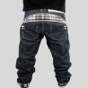 Black and white baggy streetwear jeans for men