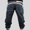 Pantaloni Jeans larghi streetwear da uomo in bianco e nero