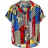 Camicia da uomo etnica multicolore