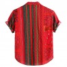 Camicia rossa etnica da uomo