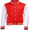 Red and white jacket for men