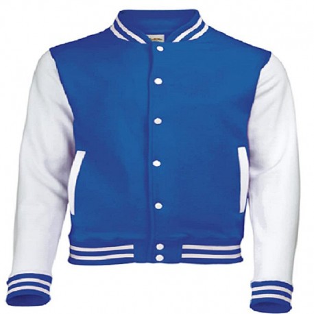 Jaqueta azul e branca para homem