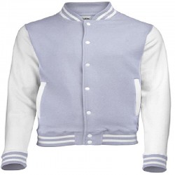 Chaqueta gris y blanca para hombre