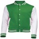 Green and white jacket for men