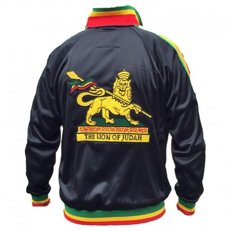 Black rasta jacket "Lion" for man