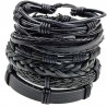 Lot de 6 bracelets en cuir pour homme