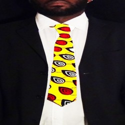 Cravatta A Fiocco Uomo Con Stampa Kente - Accessorio Moda Africana - Clip-on Regolabile - Foto 3