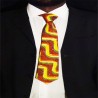 Cravatta da uomo arancione e gialla Wax tessuto Africano