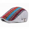 Multicolored gray ethnic beret | Ethnic hat