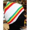 Bonnet rasta reggae blanc