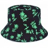 Black and green bucket hat