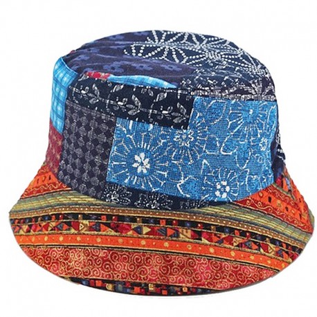 Gorro de pescador étnico multicolor