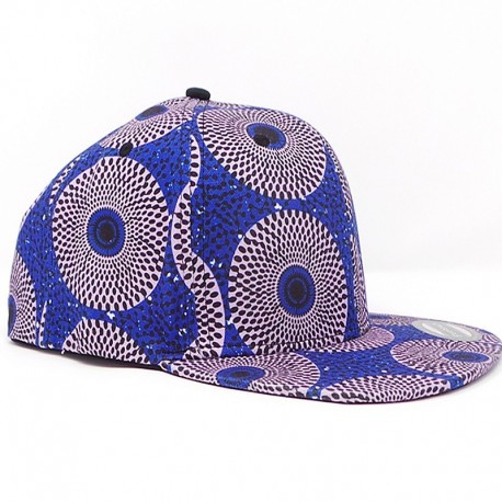 Blue Ankara Cap - Snapback