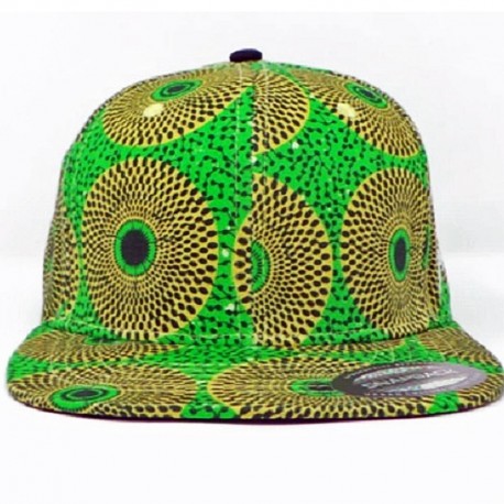 Casquette en Wax Vert - Snapback