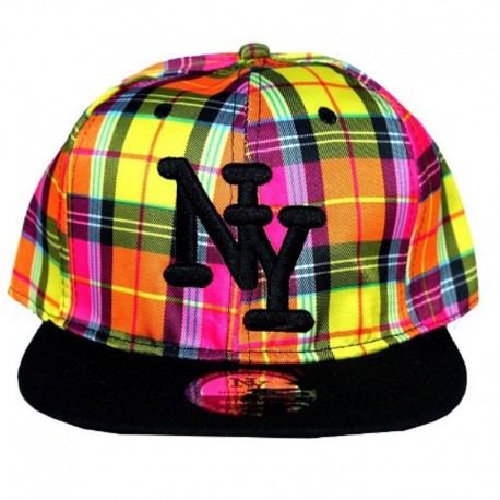 Cappellino Madras Snapback NY