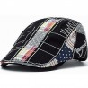 Checked flat cap - Black | Beret cap