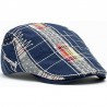 Blue checked flat cap | Beret cap