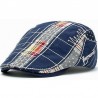 Blue checked flat cap | Beret cap