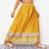 Tribal ethnic yellow long skirt