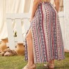 Multicolor ethnic tribal long skirt