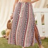 Multicolor ethnic tribal long skirt